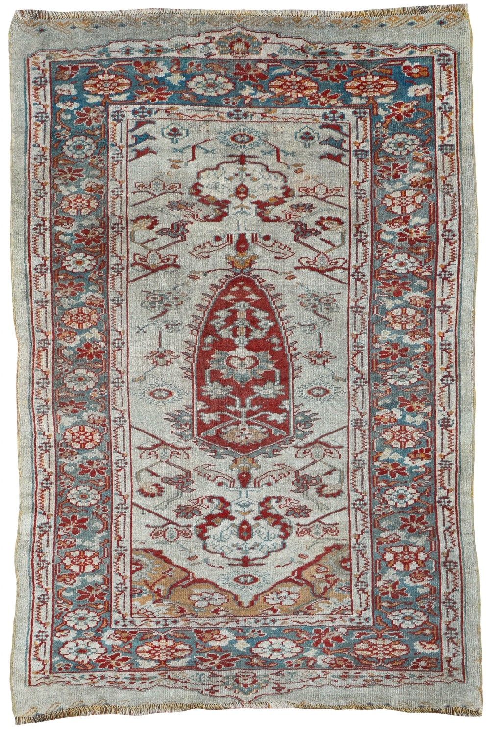 Rare Cypress Tree Antique Ushak rug