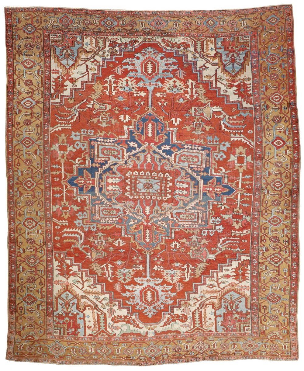 Antique Serapi carpet