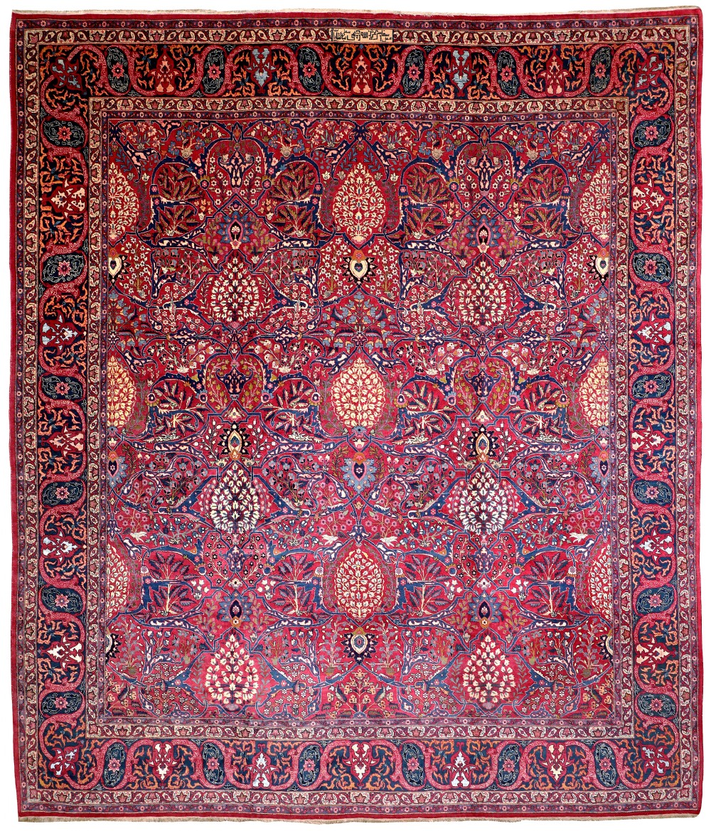 Rare Antique Tehran carpet