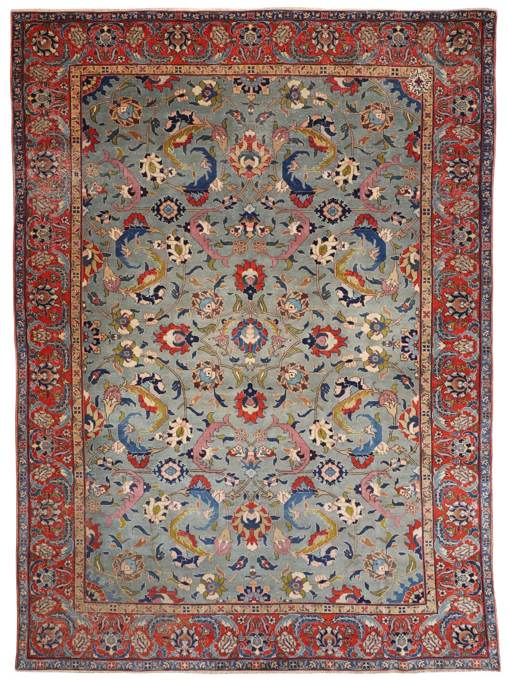 Antique 'Benlian' Tabriz carpet