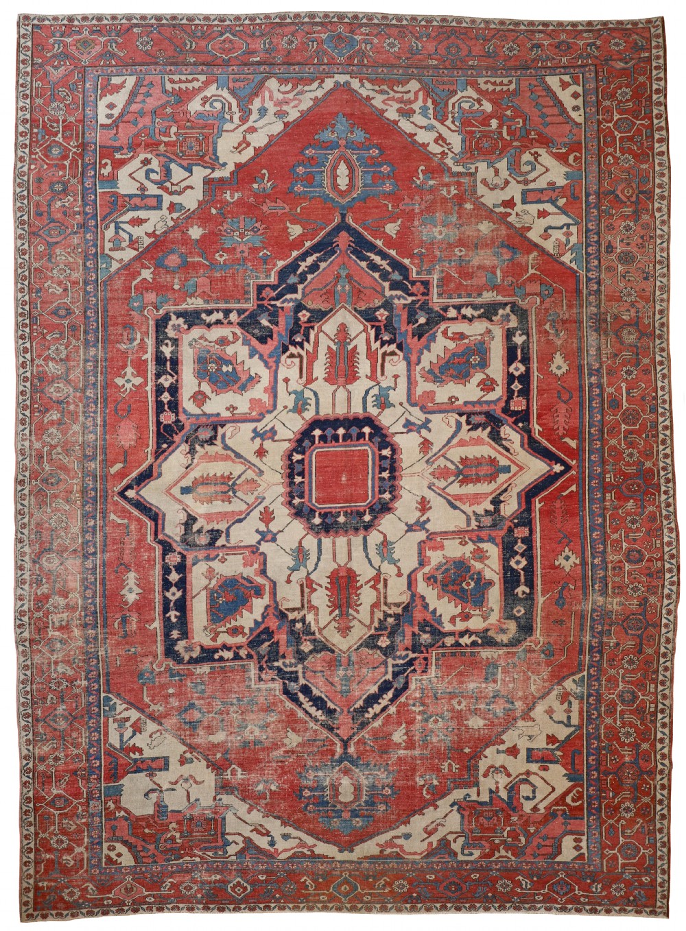 Antique Serapi carpet