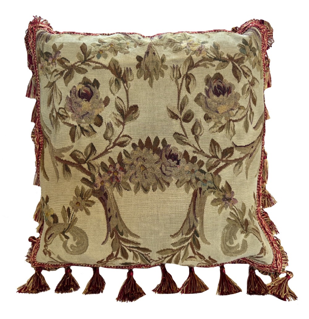 Antique Aubusson cushion