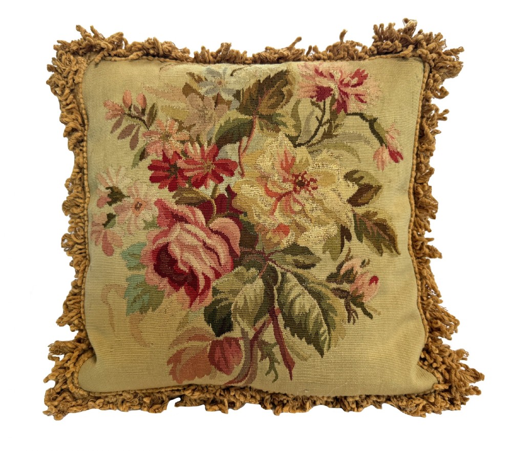 Antique Aubusson cushion