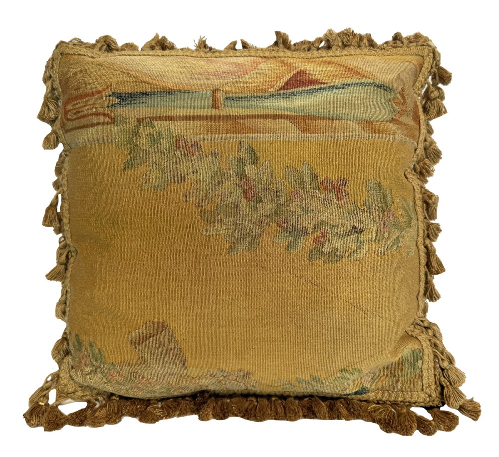 Antique Aubusson cushion