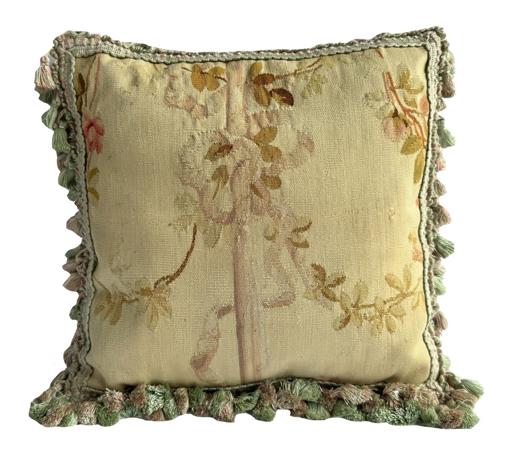 Antique Aubusson cushion