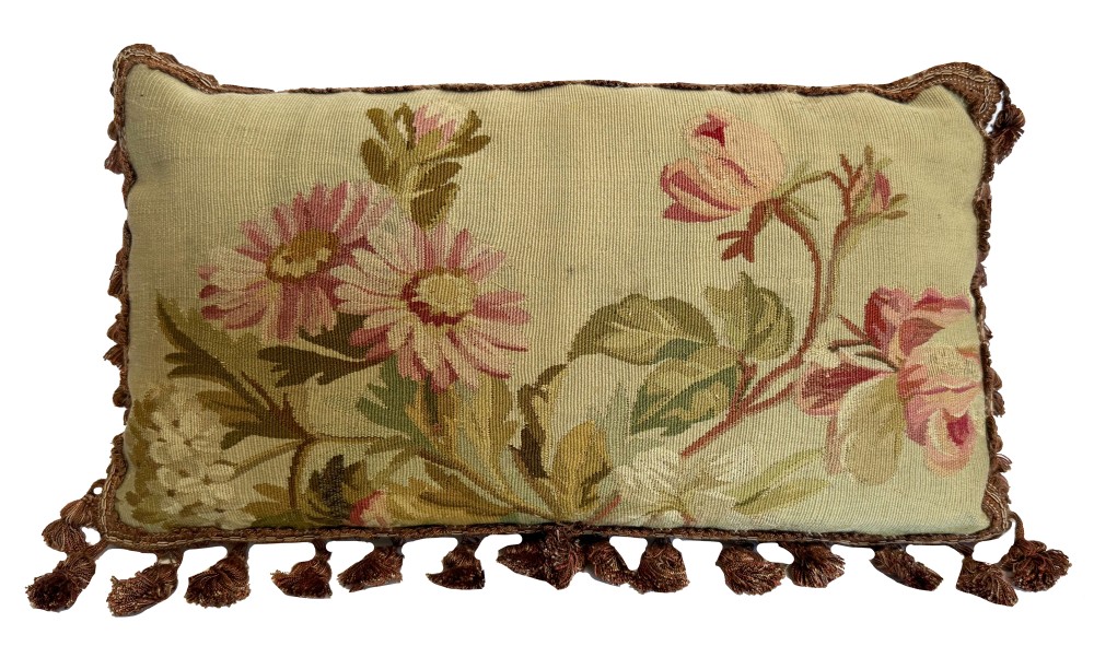 Antique Aubusson cushion