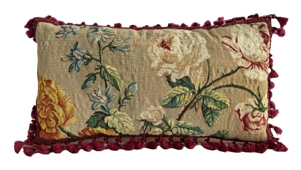 Antique Aubusson cushion