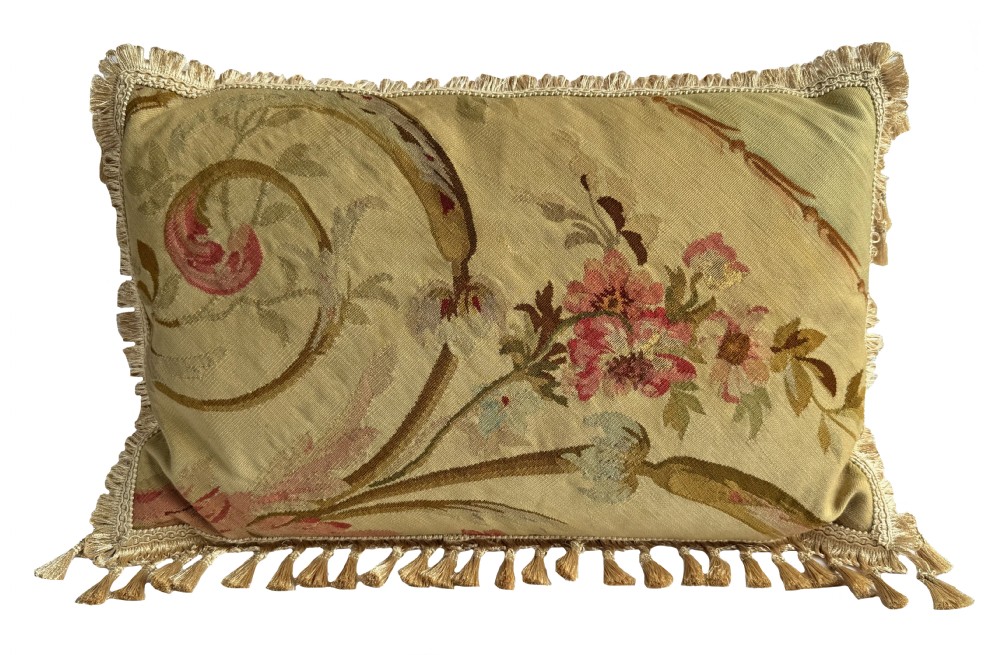 Antique Aubusson cushion