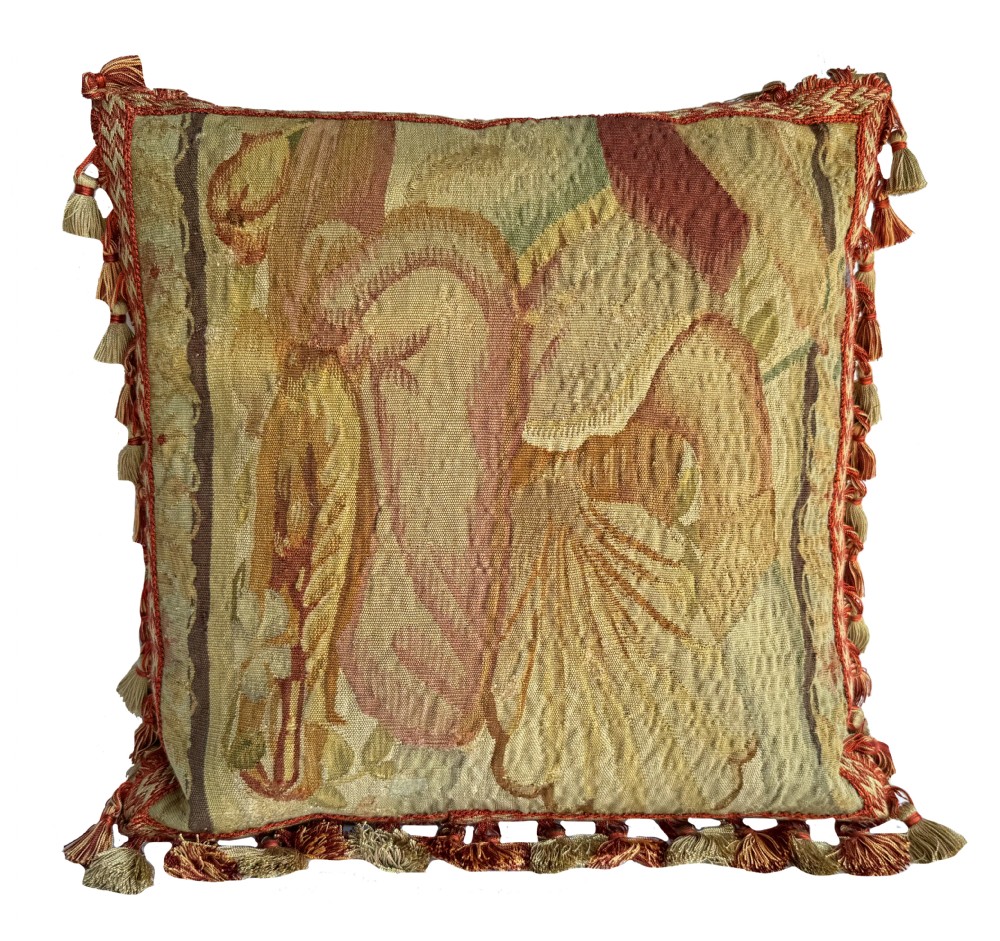 Antique Aubusson cushion