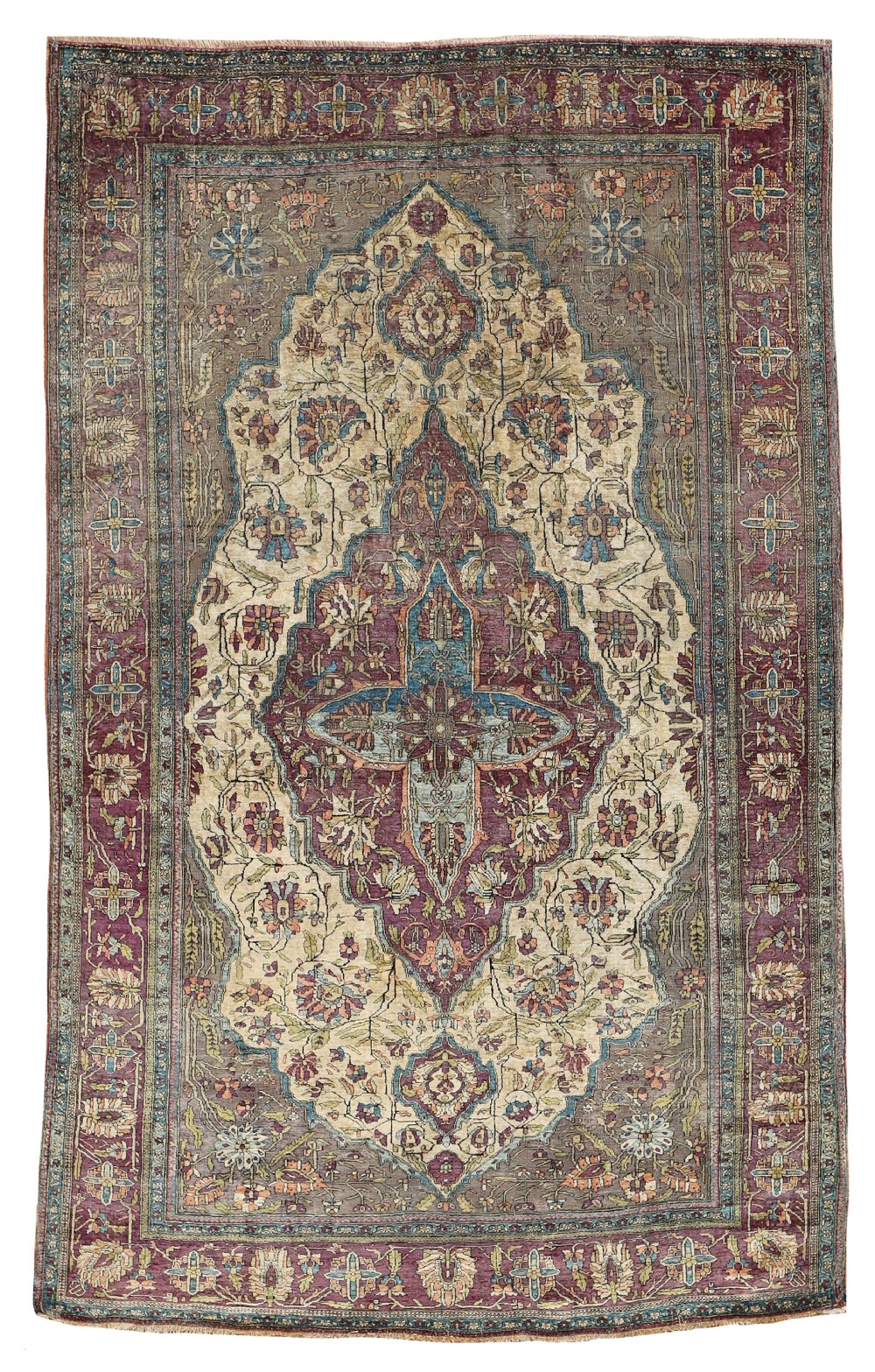 Antique Silk Farahan rug