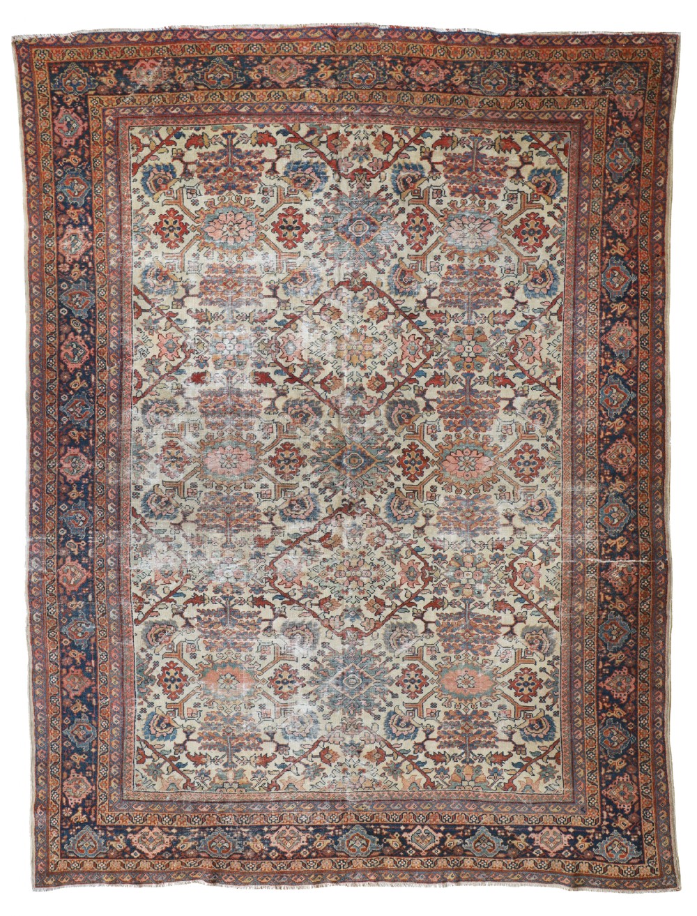 Distressed Antique Mahal carpet