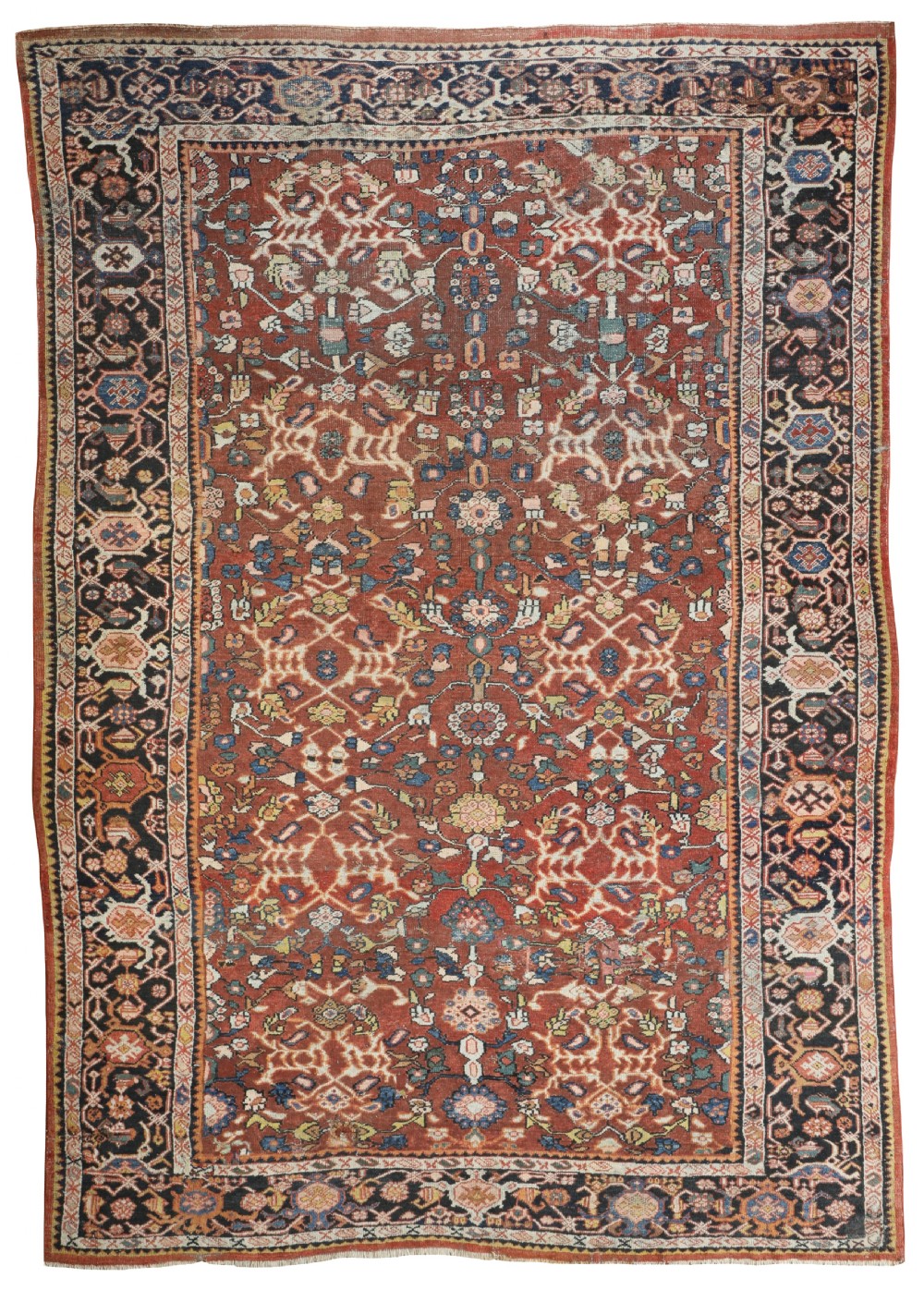 Distressed Antique Mahal carpet
