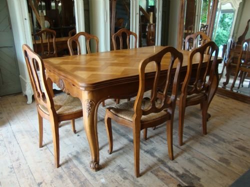 French Dining Table & Six Chairs