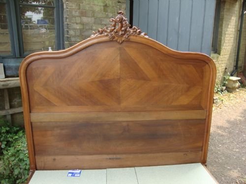 fig 1. FRENCH LOUIS XV STYLE WALNUT KING SIZE BED