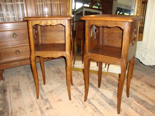 Pair French Bedside Cabinets