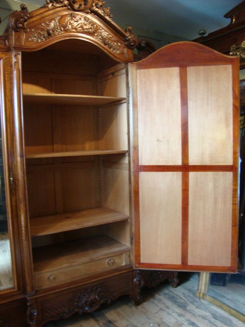fig 2. FRENCH LOUIS XV STYLE TRIPLE DOOR ARMOIRE
