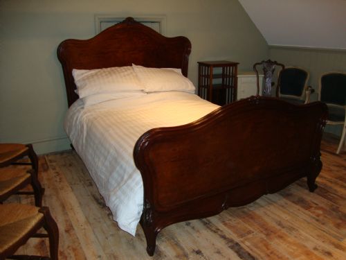 French Mahogany Louis Xv1 King Size Bed
