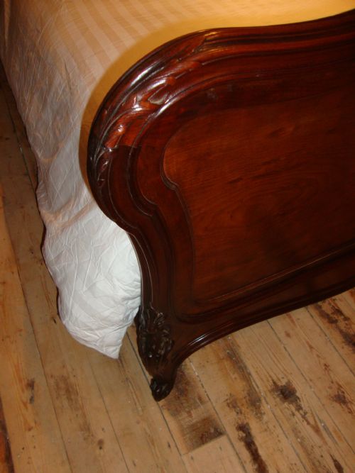 fig 1. FRENCH MAHOGANY LOUIS XV1 KING SIZE BED