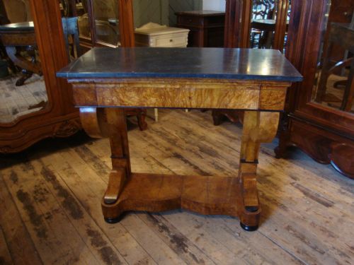 French Marble Top Console Table