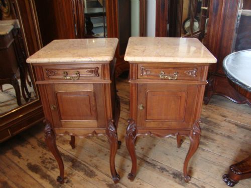 French Pair Louis Xv Style  Bedside Cabinets