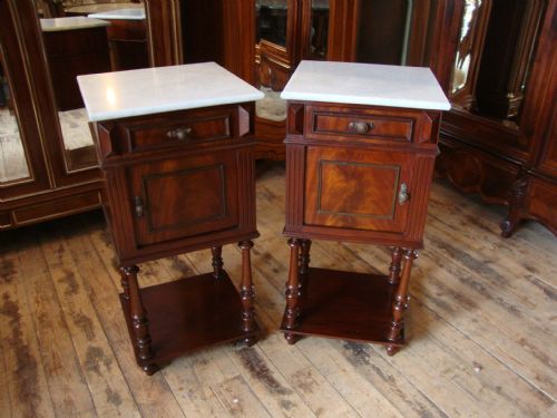 French Pair Bedside Cabinets