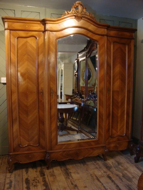 French Louis Xv Style Triple Door Armoire