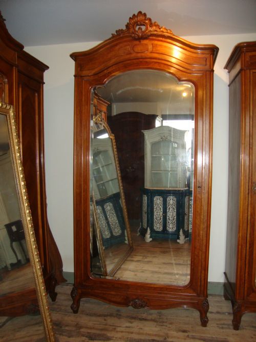 fig 2. PAIR MATCHING LOUIS XV STYLE FRENCH WALNUT ARMOIRES