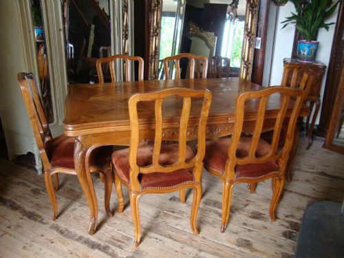 French Dining Table & 6 Chairs