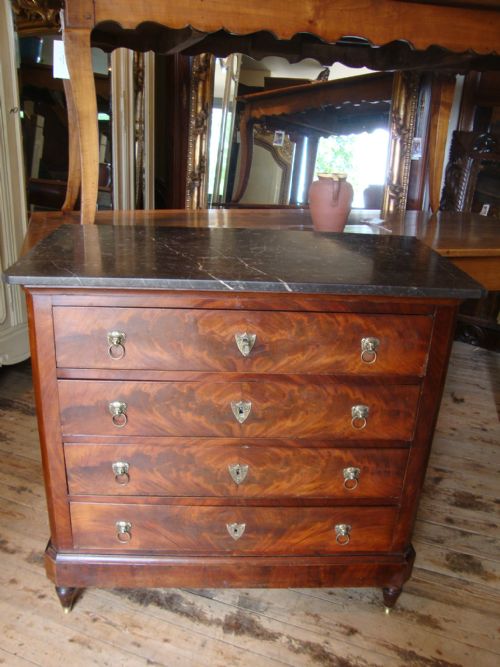 French Mahogany 4 Drawer Chest