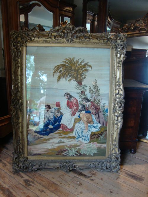 French Gilded Framed Tapestry
