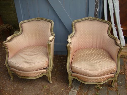 French Arm Chairs Louis Xv Style - Pair