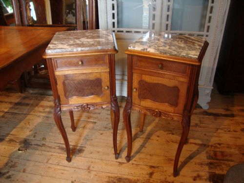 French Pair Louis Xv Style Bedside Cabinets