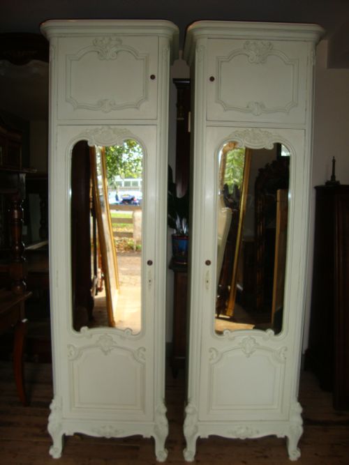 French Pair Matching Painted Cupboards