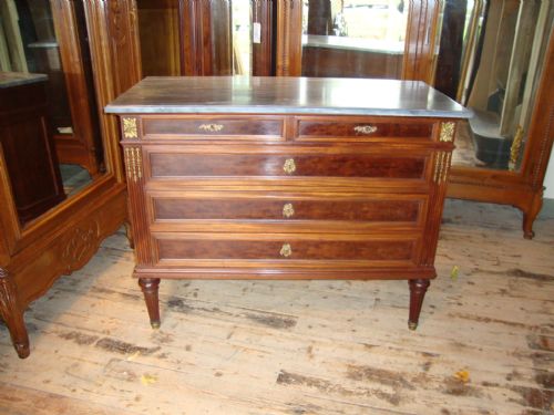 French Marble Top Chest of Drawers