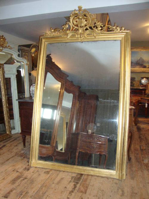 French Louis Xv Style Gilded Mirror
