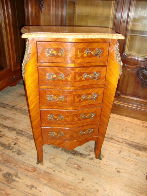 French Walnut Serpentine Chest of Drawers
