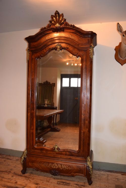 Single Door Louis Xv Style Rosewood Armoire