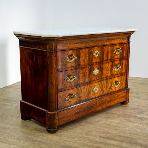 White Marble Top Commode