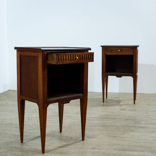 French Mahogany Bedside Tables