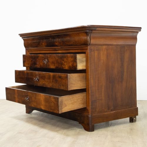 fig 1. French Louis Philippe Figured Walnut Commode