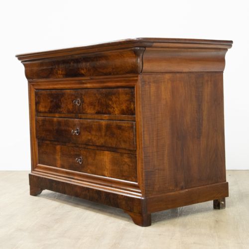 French Louis Philippe Figured Walnut Commode