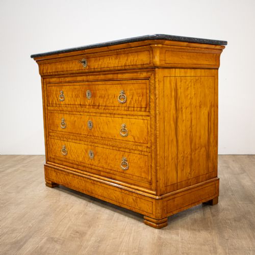 Louis Philippe Inlaid Birds Eye Commode
