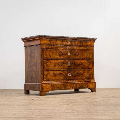 French Louis Philippe Figured Walnut Commode