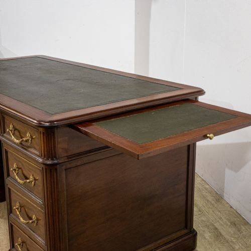 fig 1. French Mahogany Twin Pedestal Desk