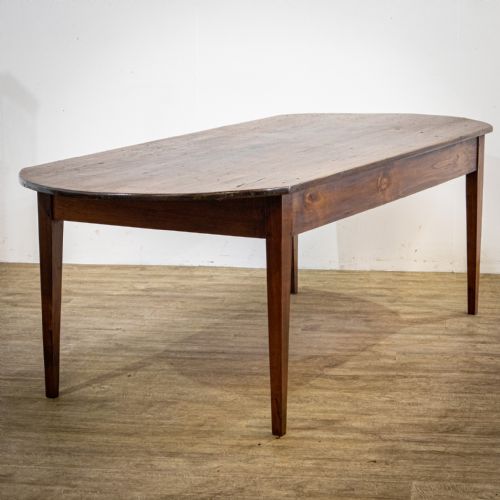 French Fruitwood D-end Table