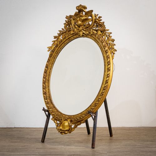 French Oval Gilt Mirror