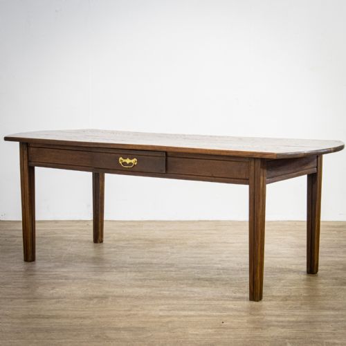 French Oak D End Farmhouse Table