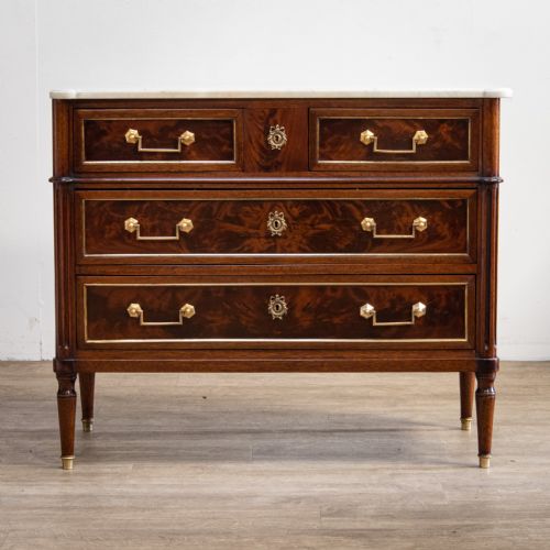fig 1. Louis XVI Style Mahogany Commode