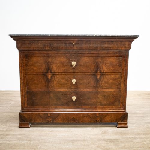 French Louis Philippe Marble Top Commode