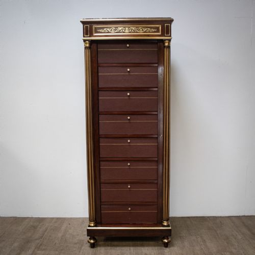 French Directoire Style Box File Cabinet Circa 1900, with Matching Items Available